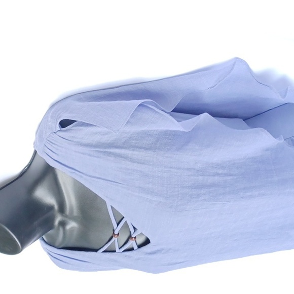❄️NWT Apt. 9 Cloud Blue Popover Blouse Size XSMALL - Picture 3 of 8